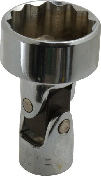 Proto - 1", 3/8" Drive, Standard Hand Socket - 12 Points, 2-3/32" OAL, Alloy Steel, Chrome Finish - Exact Tooling