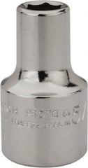 Proto - 5/16", 1/2" Drive, Standard Hand Socket - 6 Points, 1-31/64" OAL, Alloy Steel, Chrome Finish - Exact Tooling