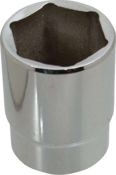 Proto - 1/2" Drive, Standard Hand Socket - 6 Points, 1-3/4" OAL, Alloy Steel, Chrome Finish - Exact Tooling