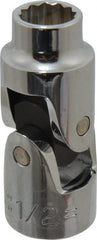 Proto - 1/2", 1/2" Drive, Standard Hand Socket - 12 Points, 2-13/32" OAL, Alloy Steel, Chrome Finish - Exact Tooling