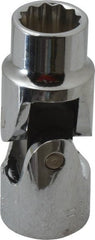 Proto - 9/16", 1/2" Drive, Standard Hand Socket - 12 Points, 2-15/32" OAL, Alloy Steel, Chrome Finish - Exact Tooling