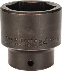 Proto - 1/2" Drive 41mm Standard Impact Socket - 6 Points, 2-3/8" OAL - Exact Tooling