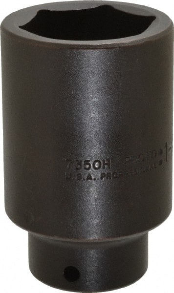 Proto - 1/2" Drive 1-9/16" Deep Impact Socket - 6 Points, 3-1/2" OAL - Exact Tooling