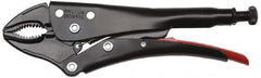 Proto - 9-3/8" OAL Curved Jaw Locking Pliers - 1/2" Jaw Width, 1-1/2" Jaw Depth, 2-23/64" Jaw Opening, Standard Handle - Exact Tooling