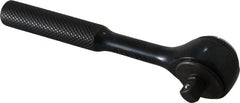 Proto - 1/4" Drive Round Head Standard Ratchet - Black Oxide Finish, 4-1/2" OAL, 72 Gear Teeth, Standard Head - Exact Tooling