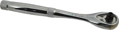 Proto - 3/8" Drive Pear Head Aerospace Ratchet - Chrome Finish, 8-1/2" OAL, 45 Gear Teeth, Standard Head - Exact Tooling