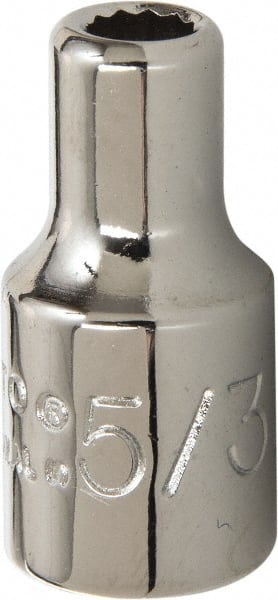 Proto - 5/32", 1/4" Drive, Standard Hand Socket - 12 Points, 7/8" OAL, Alloy Steel, Chrome Finish - Exact Tooling