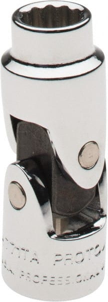 Proto - 1/4", 1/4" Drive, Standard Hand Socket - 12 Points, 1-25/64" OAL, Alloy Steel, Chrome Finish - Exact Tooling