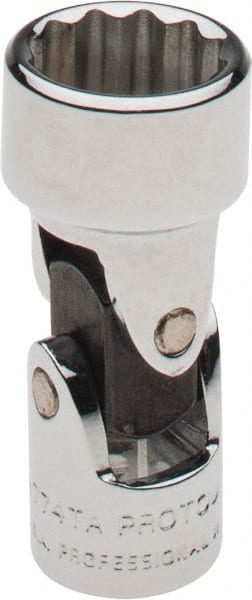 Proto - 7/16", 1/4" Drive, Standard Hand Socket - 12 Points, 1-13/32" OAL, Alloy Steel, Chrome Finish - Exact Tooling
