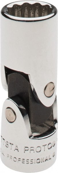 Proto - 11/32", 1/4" Drive, Standard Hand Socket - 12 Points, 1-25/64" OAL, Alloy Steel, Chrome Finish - Exact Tooling