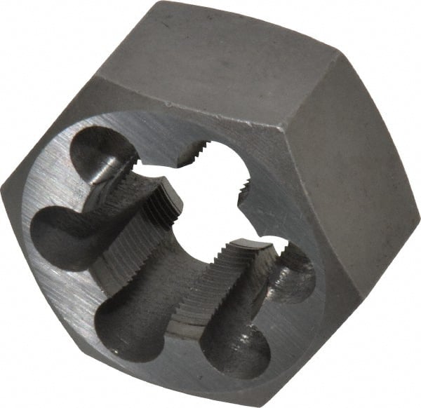 Interstate - 1-20 UNEF Thread, 1-13/16" Hex, Right Hand Thread, Hex Rethreading Die - Carbon Steel, 1" Thick - Exact Tooling