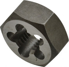 Interstate - 1/2-16 UNS Thread, 1-1/16" Hex, Right Hand Thread, Hex Rethreading Die - Carbon Steel, 1/2" Thick - Exact Tooling