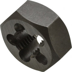 Interstate - 1/2-18 UNS Thread, 1-1/16" Hex, Right Hand Thread, Hex Rethreading Die - Carbon Steel, 1/2" Thick - Exact Tooling