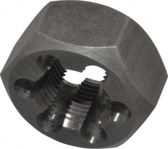 Interstate - 13/16-16 UNS Thread, 1-7/16" Hex, Right Hand Thread, Hex Rethreading Die - Carbon Steel, 3/4" Thick - Exact Tooling