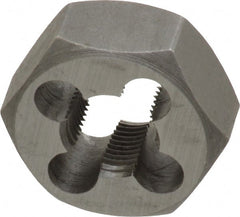 Interstate - 3/8-32 UNEF Thread, 25/32" Hex, Right Hand Thread, Hex Rethreading Die - Carbon Steel, 3/8" Thick - Exact Tooling