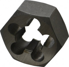 Interstate - M16x1.00 Metric Fine Thread, 1-1/4" Hex, Right Hand Thread, Hex Rethreading Die - Carbon Steel, 5/8" Thick - Exact Tooling