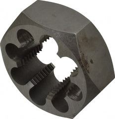 Interstate - M48x3.00 Metric Fine Thread, 3-1/8" Hex, Right Hand Thread, Hex Rethreading Die - Carbon Steel, 1-1/4" Thick - Exact Tooling