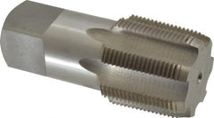 Interstate - 1-1/2 - 11-1/2 NPT Thread, 7 Flute Standard Pipe Tap - 4-1/4" OAL, 1-1/2" Shank Diam, Bright Finish, Carbon Steel - Exact Tooling