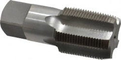 Interstate - 1-1/4 - 11-1/2 NPT Thread, 5 Flute Standard Pipe Tap - 4" OAL, 1-5/16" Shank Diam, Bright Finish, Carbon Steel - Exact Tooling