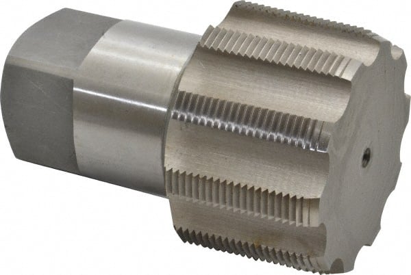 Interstate - 4-8 NPT Thread, 10 Flute Standard Pipe Tap - 7" OAL, 2-3/4" Thread Length, 3" Shank Diam, Bright Finish, Carbon Steel - Exact Tooling