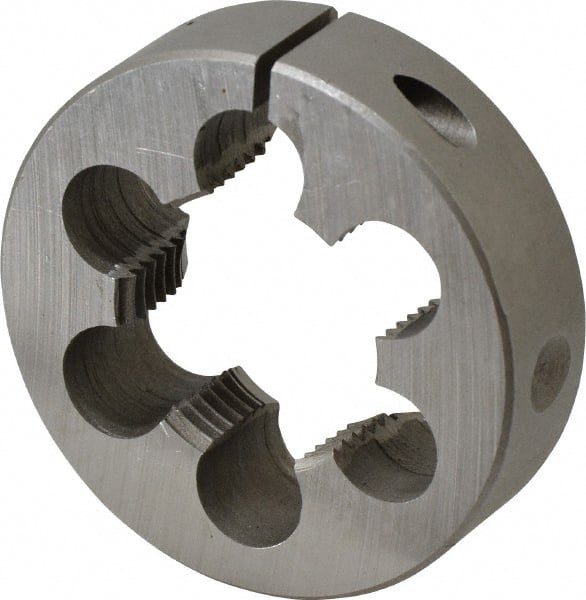 Interstate - 1-11 BSPT Thread, Round Pipe Die - 2-1/2" Outside Diam, High Speed Steel - Exact Tooling