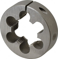 Interstate - 1-11 BSPT Thread, Round Pipe Die - 2-1/2" Outside Diam, High Speed Steel - Exact Tooling