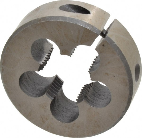 Interstate - 1/2-14 BSPP Thread, Round Pipe Die - 2" Outside Diam, High Speed Steel - Exact Tooling