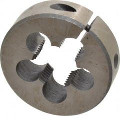 Interstate - 1/2-14 BSPP Thread, Round Pipe Die - 2" Outside Diam, High Speed Steel - Exact Tooling