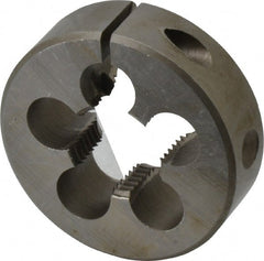 Interstate - 1/2-14 BSPT Thread, Round Pipe Die - 2" Outside Diam, High Speed Steel - Exact Tooling