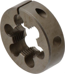 Interstate - 3/4-14 BSPT Thread, Round Pipe Die - 2" Outside Diam, High Speed Steel - Exact Tooling