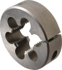 Interstate - 5/8-14 BSPP Thread, Adjustable Round Pipe Die - 2" Outside Diam, High Speed Steel, Right Hand Thread - Exact Tooling