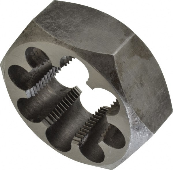 Interstate - 1-1/2 - 11 BSPP Thread, Hex Pipe Die - 3-1/8" Outside Diam, Carbon Steel - Exact Tooling