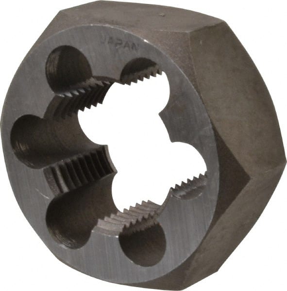 Interstate - 1-11 BSPP Thread, Hex Pipe Die - 2-3/8" Outside Diam, Carbon Steel - Exact Tooling