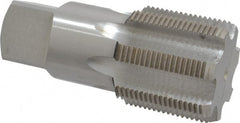Interstate - 1-1/2 - 11" BSPP, 7 Flutes, Plug Chamfer, Bright Finish, High Speed Steel British Standard Pipe Tap - 1.5" Shank Diam, 1.125" Square Size, 4-1/2" Overall Length - Exact Tooling