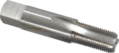 Interstate - 1/8-28" BSPP, 4 Flutes, Plug Chamfer, Bright Finish, High Speed Steel British Standard Pipe Tap - 0.4375" Shank Diam, 0.328" Square Size, 2-1/8" Overall Length - Exact Tooling
