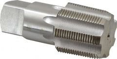 Interstate - 1-1/2 - 11" BSPT, 7 Flutes, Bottoming Chamfer, Bright Finish, High Speed Steel British Standard Pipe Tap - 1.5" Shank Diam, 1.125" Square Size, 4-1/2" Overall Length - Exact Tooling