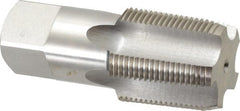 Interstate - 1-1/4 - 11" BSPT, 5 Flutes, Bottoming Chamfer, Bright Finish, High Speed Steel British Standard Pipe Tap - 1.3125" Shank Diam, 0.984" Square Size, 4" Overall Length - Exact Tooling
