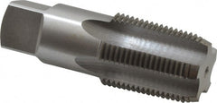 Interstate - 1-11" BSPT, 5 Flutes, Bottoming Chamfer, Bright Finish, High Speed Steel British Standard Pipe Tap - 1.125" Shank Diam, 0.843" Square Size, 3-3/4" Overall Length - Exact Tooling