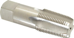 Interstate - 3/4-14" BSPT, 5 Flutes, Bottoming Chamfer, Bright Finish, High Speed Steel British Standard Pipe Tap - 0.9063" Shank Diam, 0.679" Square Size, 3-1/4" Overall Length - Exact Tooling