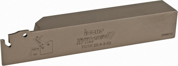 Iscar - TGT, Right Hand Cut, 2-1/4" Max Workpc Diam, TAG.. 6.., TAG.. 8.. Insert, Indexable Cutoff Toolholder - 1" Shank Width, 1" Shank Height, 5.905" OAL - Exact Tooling