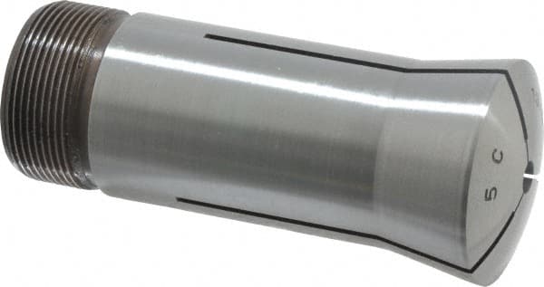 Lyndex - 13/64 Inch 5C Round Collet - 3.27 Inch Overall Length, 1.041-24 Internal Thread Size, Steel, 0.0007 Inch TIR - Exact Tooling