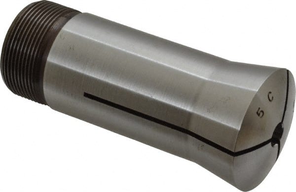 Lyndex - 9/32 Inch 5C Round Collet - 3.27 Inch Overall Length, 1.041-24 Internal Thread Size, Steel, 0.0007 Inch TIR - Exact Tooling