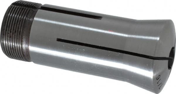 Lyndex - 7/16 Inch 5C Round Collet - 3.27 Inch Overall Length, 1.041-24 Internal Thread Size, Steel, 0.0011 Inch TIR - Exact Tooling