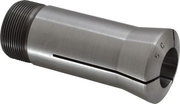 Lyndex - 25/32 Inch 5C Round Collet - 3.27 Inch Overall Length, 1.041-24 Internal Thread Size, Steel, 0.0011 Inch TIR - Exact Tooling
