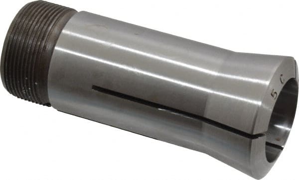 Lyndex - 1 Inch 5C Round Collet - 3.27 Inch Overall Length, 1.041-24 Internal Thread Size, Steel, 0.0011 Inch TIR - Exact Tooling