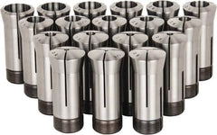 Lyndex - 18 Piece, 1/16" to 1-1/8" Capacity, 5C Round Collet Set - Increments of 1/16 Inch - Exact Tooling