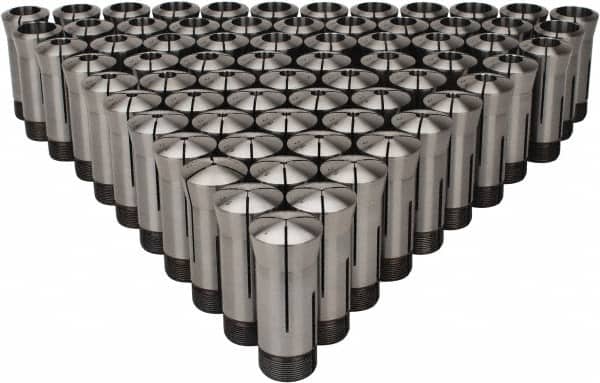 Lyndex - 69 Piece, 1/16" to 1-1/8" Capacity, 5C Round Collet Set - Increments of 1/64 Inch - Exact Tooling