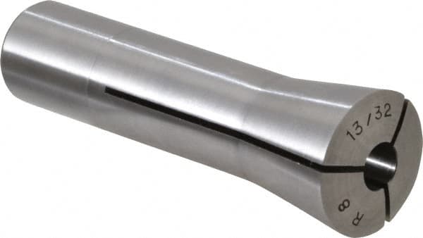 Lyndex - 13/32 Inch Steel R8 Collet - 7/16-20 Drawbar Thread, 0.0011 Inch TIR - Exact Tooling