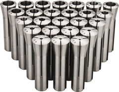 Lyndex - 25 Piece, 1/8" to 7/8" Capacity, R8 Collet Set - Increments of 1/32 Inch - Exact Tooling