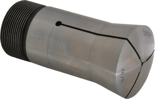 Lyndex - 3/32 Inch 16C Round Collet - 1-11/16 - 20 Internal Thread, M47.50 x 1.75 External Thread, 4.31 Inch Overall Length, 0.0007 Inch TIR - Exact Tooling